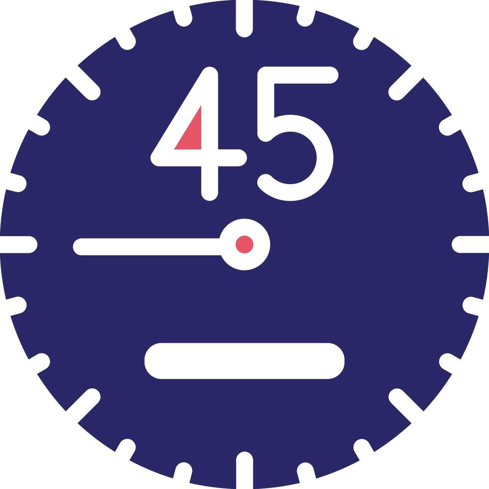45 Minutes Vector Icon