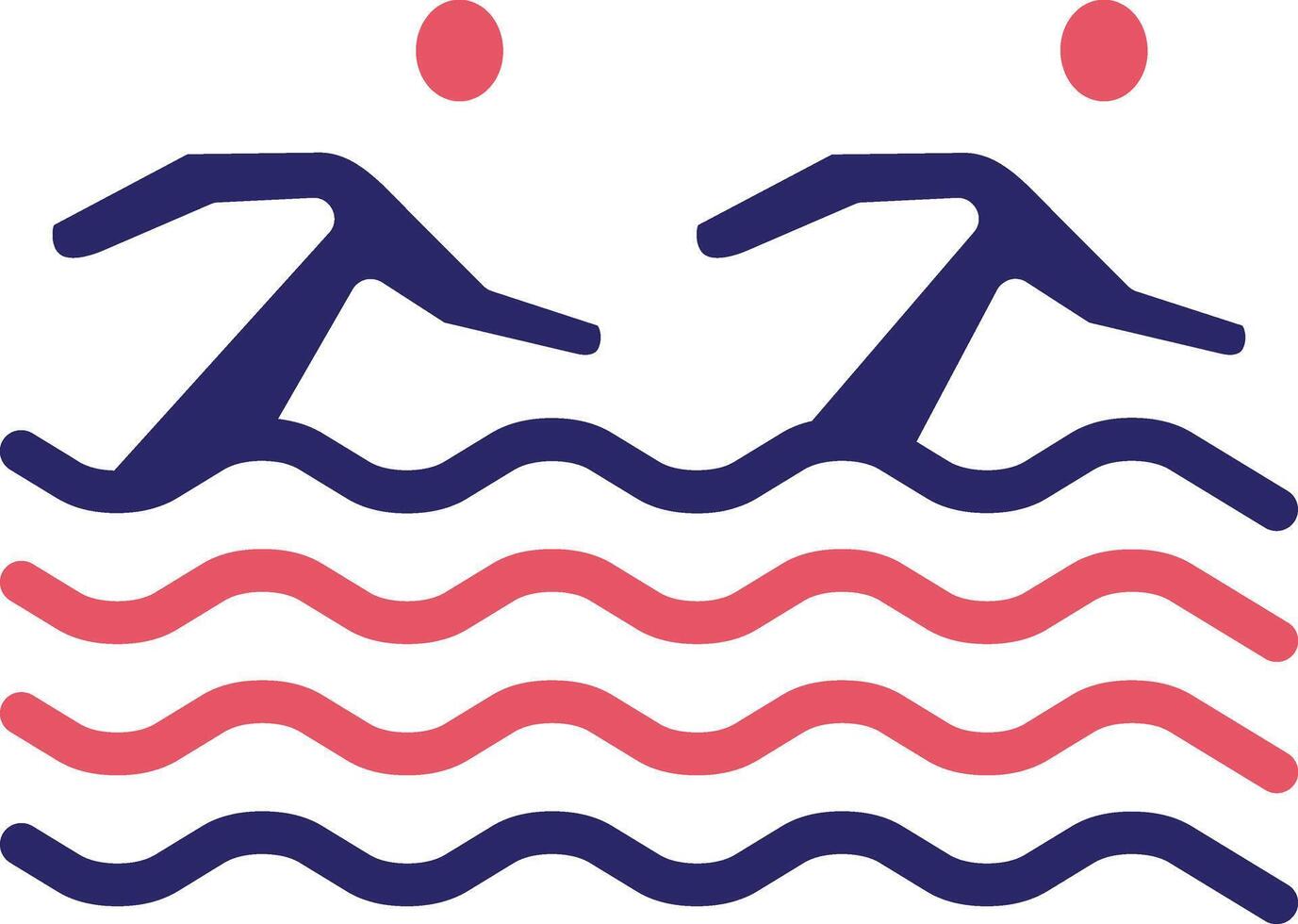 Synchronised Swimming Vector Icon
