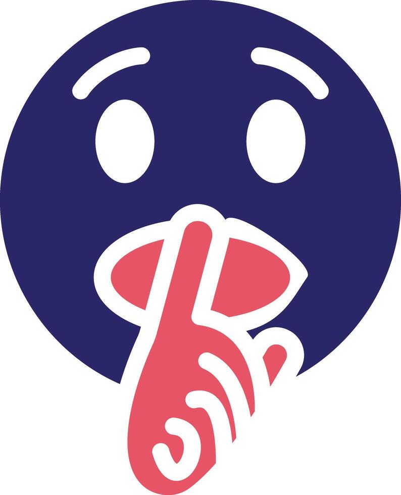 Shushing Face Vector Icon