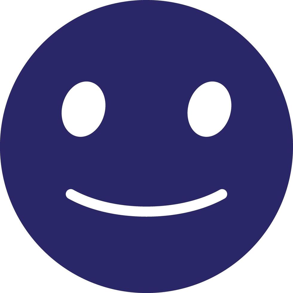 Slightly Smiling Face Vector Icon