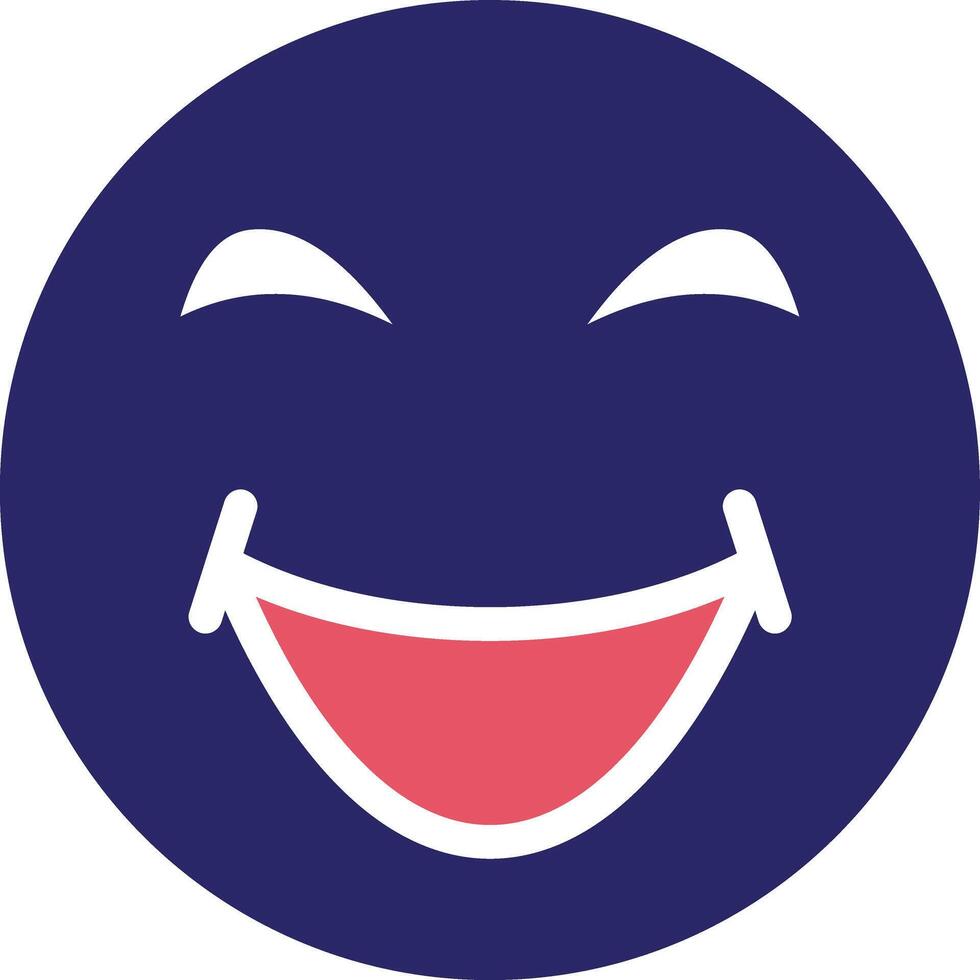 Grinning Squinting Face Vector Icon