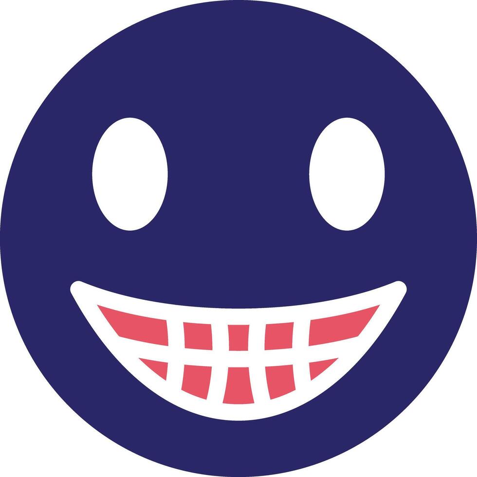 Beaming Face with Smiling Eyes Vector Icon