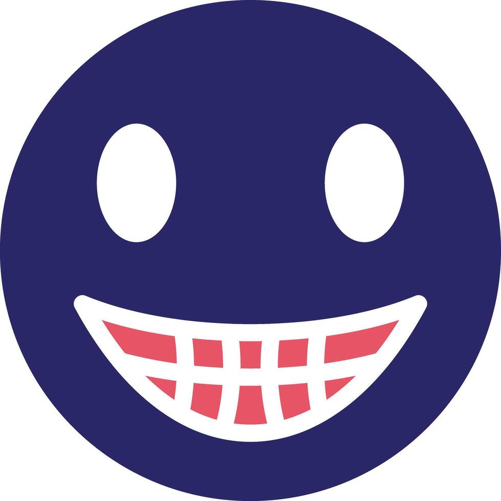 Beaming Face with Smiling Eyes Vector Icon