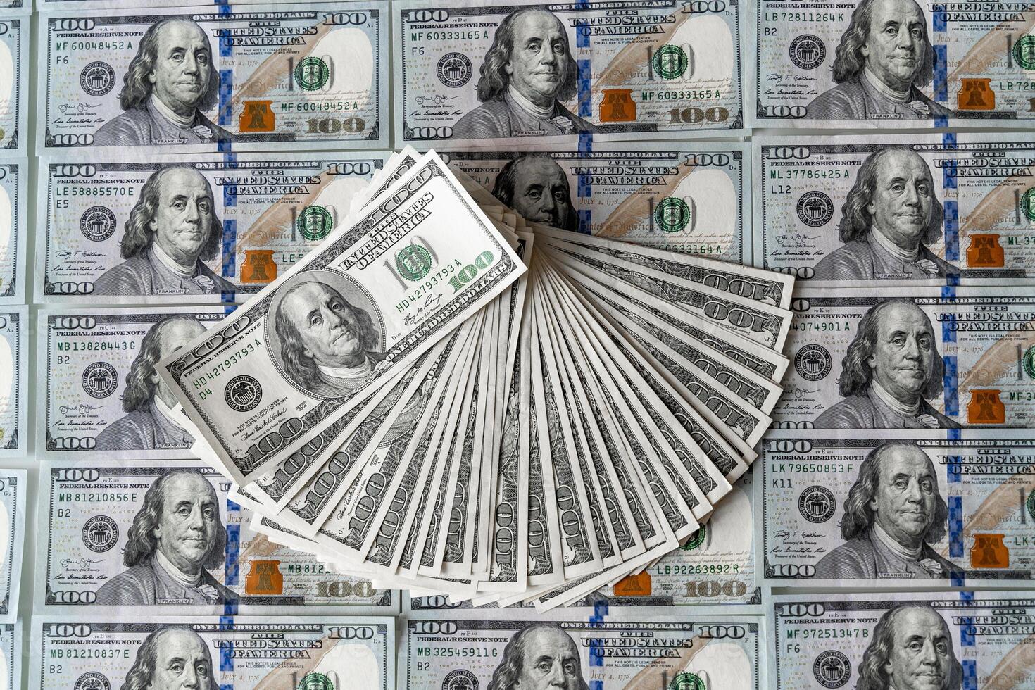 A Stack of Twenty Dollar Bills. A pile of twenty dollar bills sitting on top of each other photo