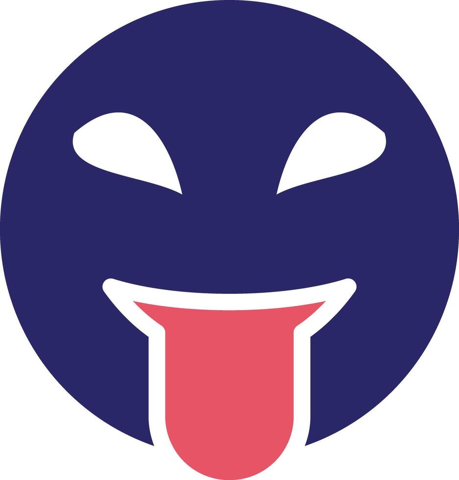 Squinting Face with Tongue Vector Icon