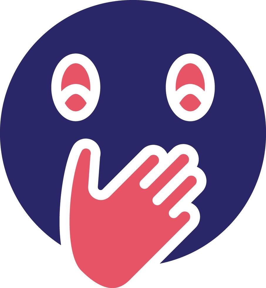 Face with Hand Over Mouth Vector Icon