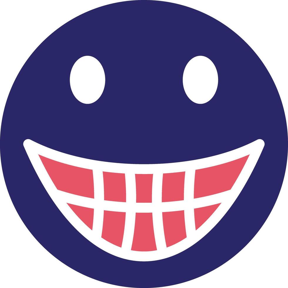 Grinning Face with Big Eyes Vector Icon