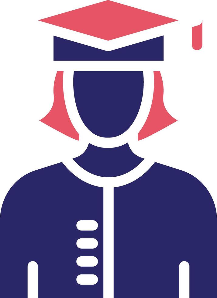 Graduated Lady Vector Icon
