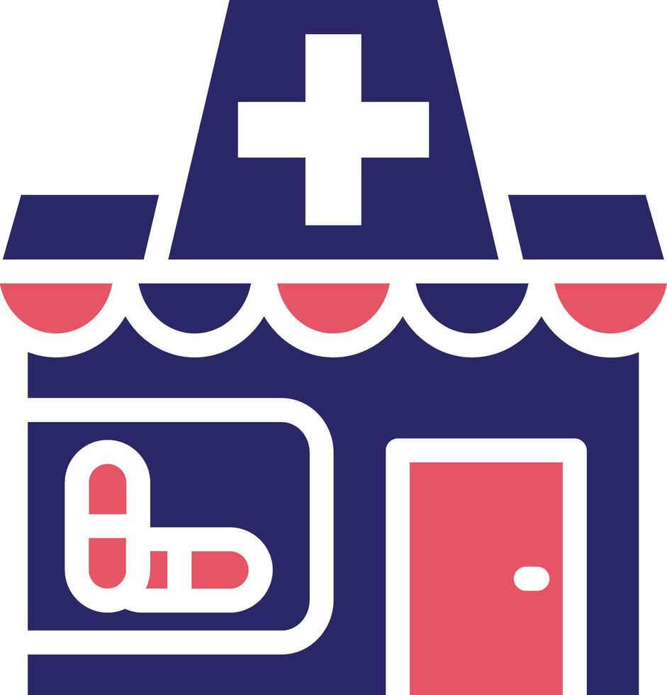 icono de vector de tienda médica