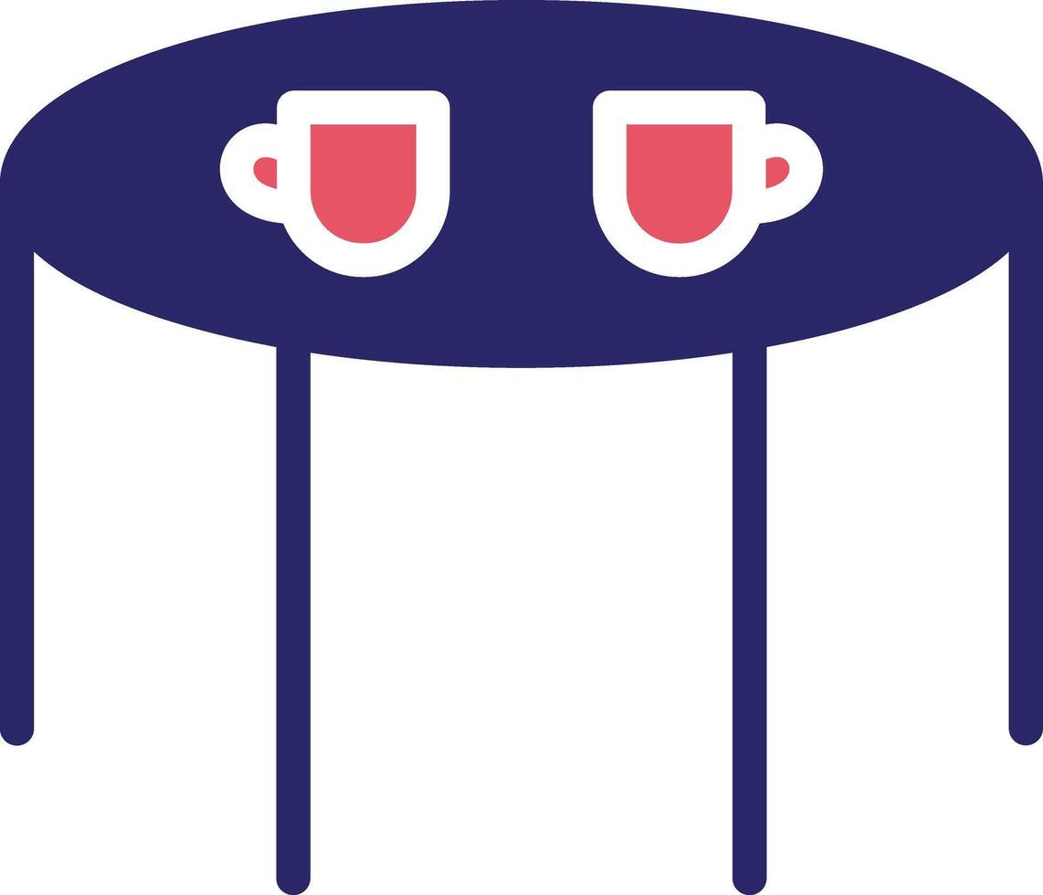 icono de vector de mesa de café