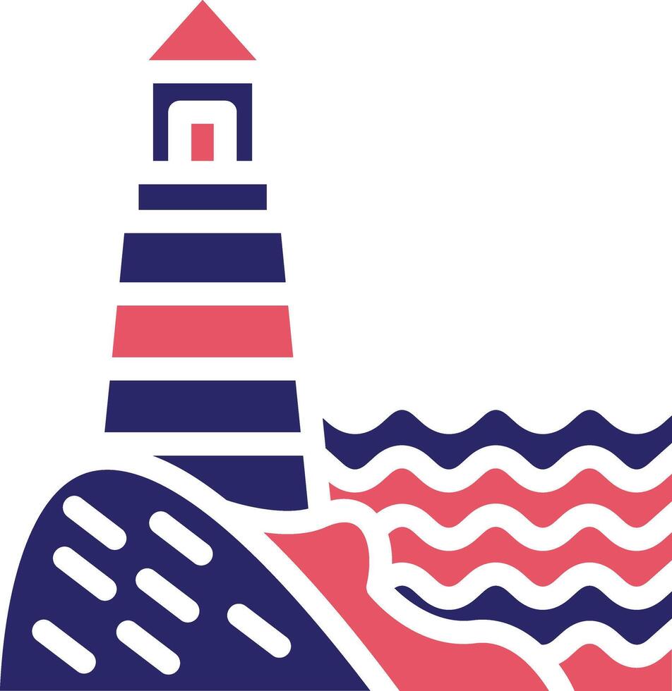 Lighthouse Landscape Vector Icon