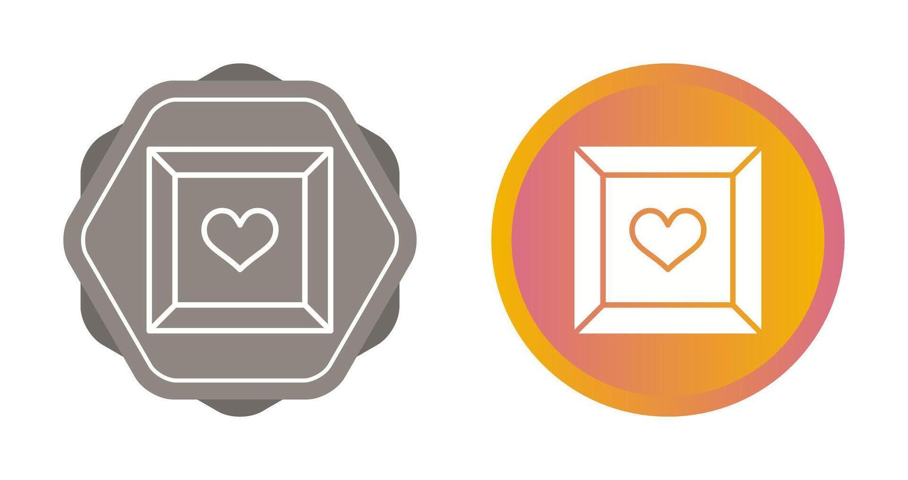 romántico joyería caja vector icono