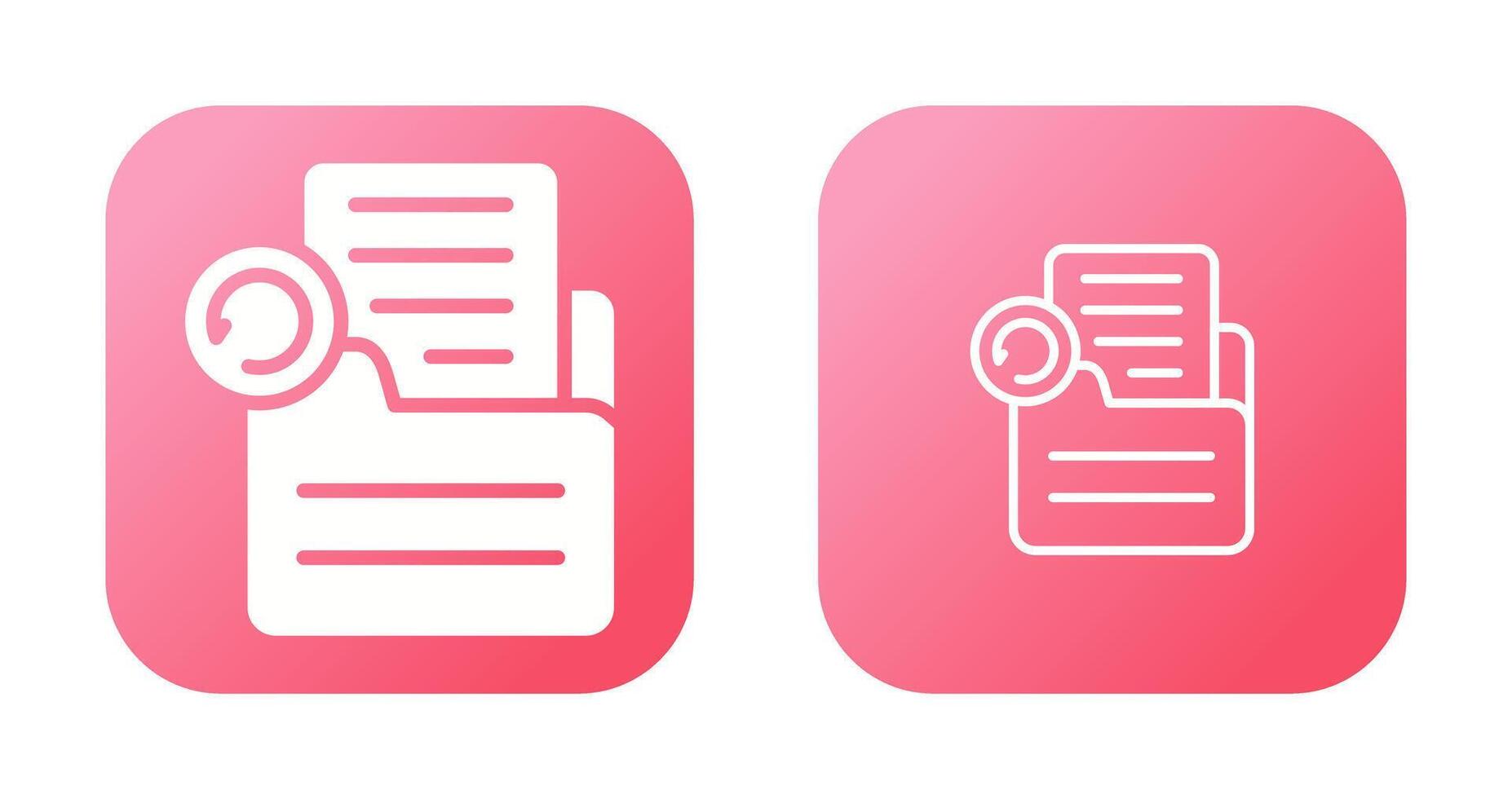 Document Undo Vector Icon