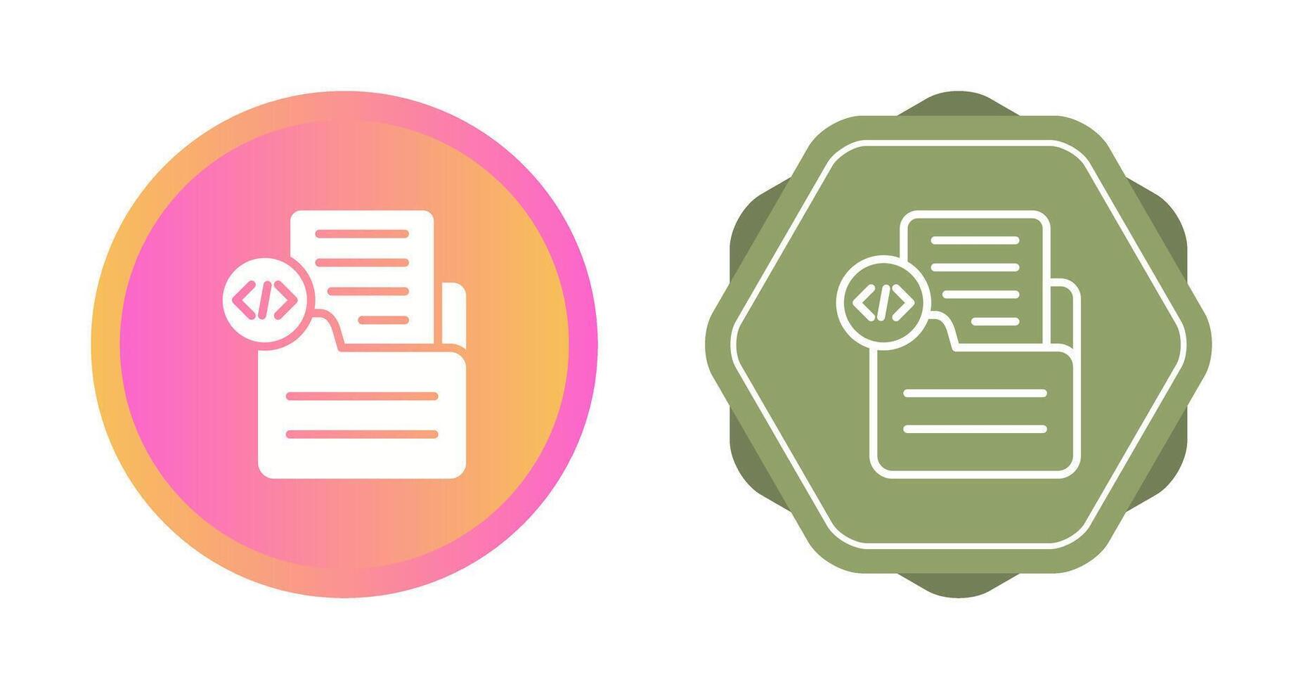 Document Insert Code Vector Icon