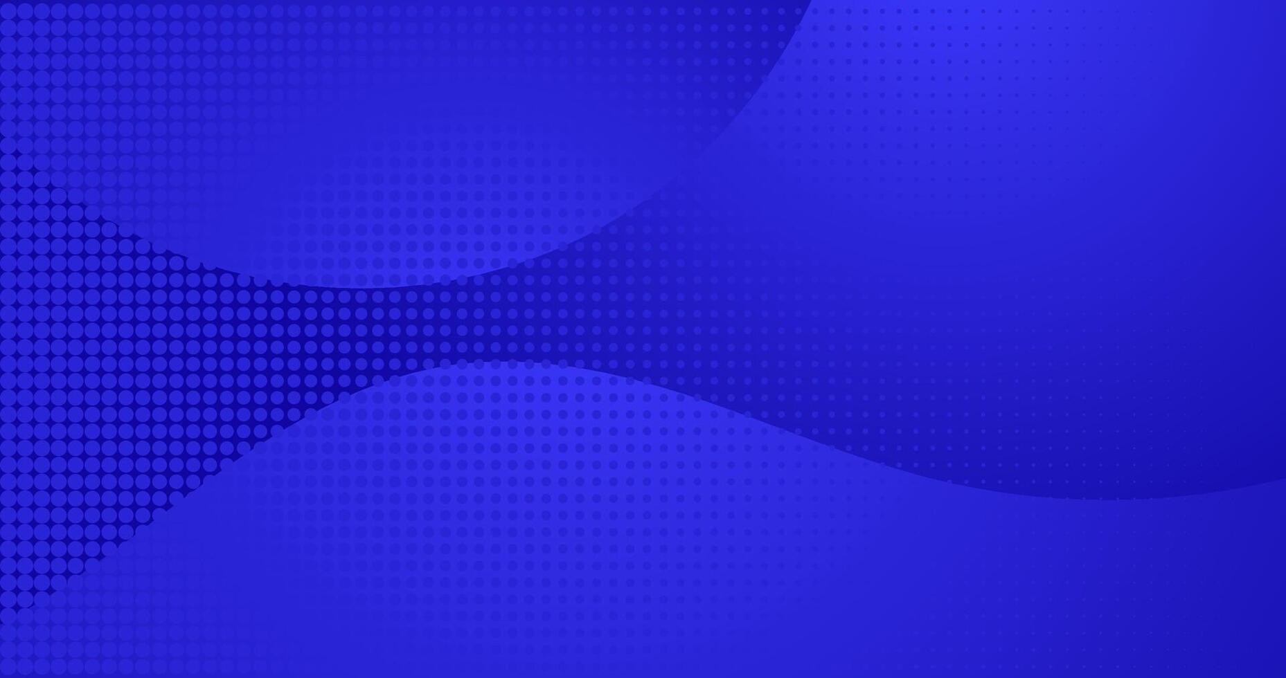 abstract elegant blue background with wave and halftone vector