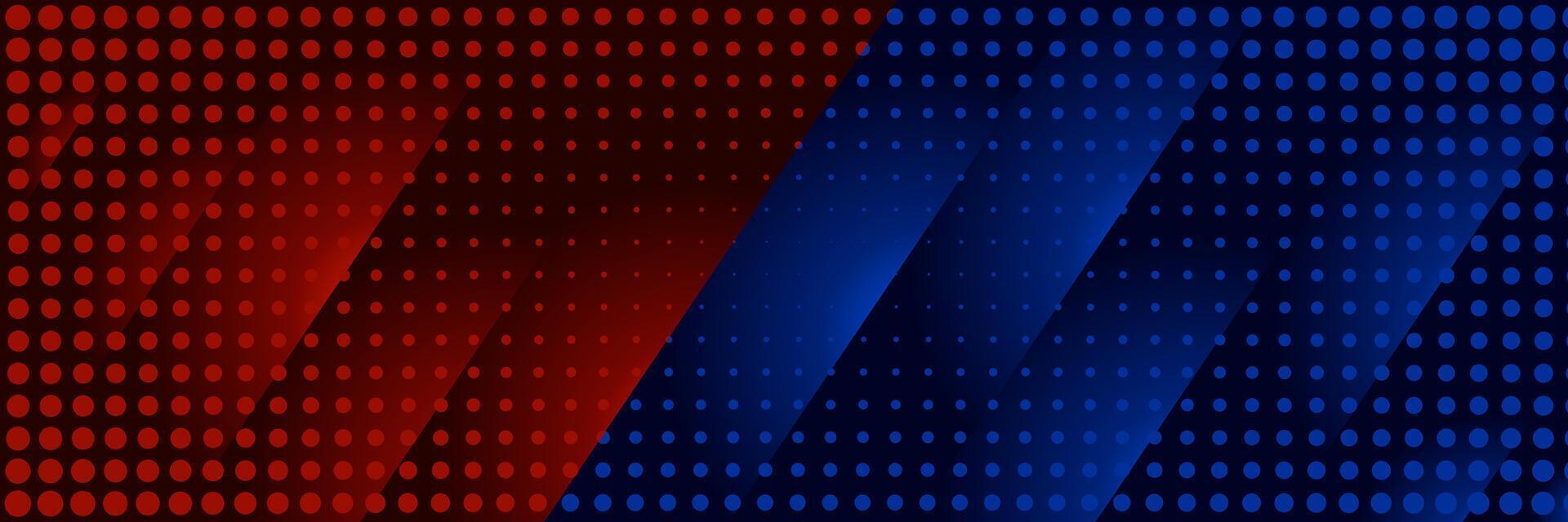 abstract creative elegant red and blue background with halftone vector