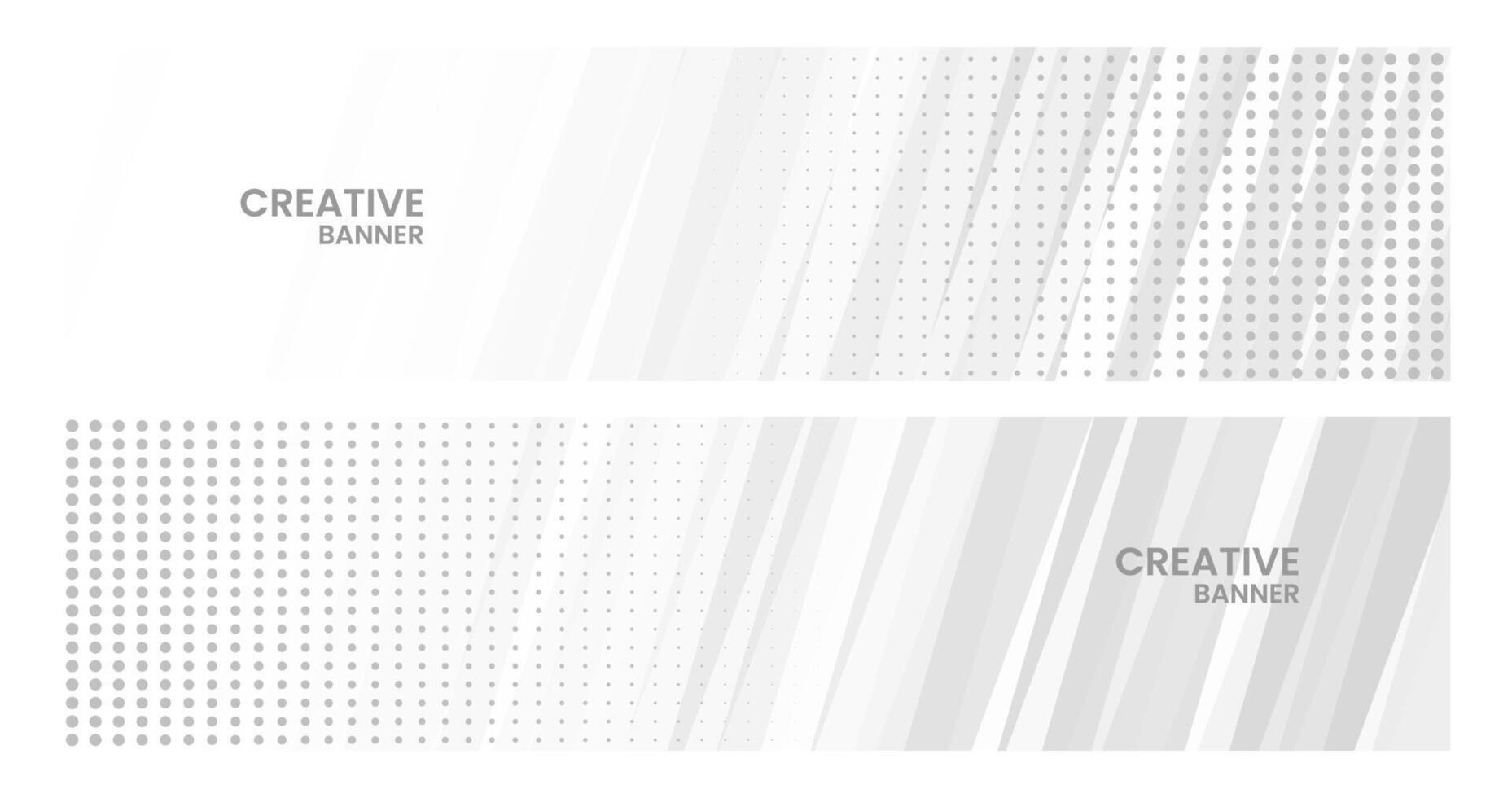 set of banners with abstract elegant white creative background vector