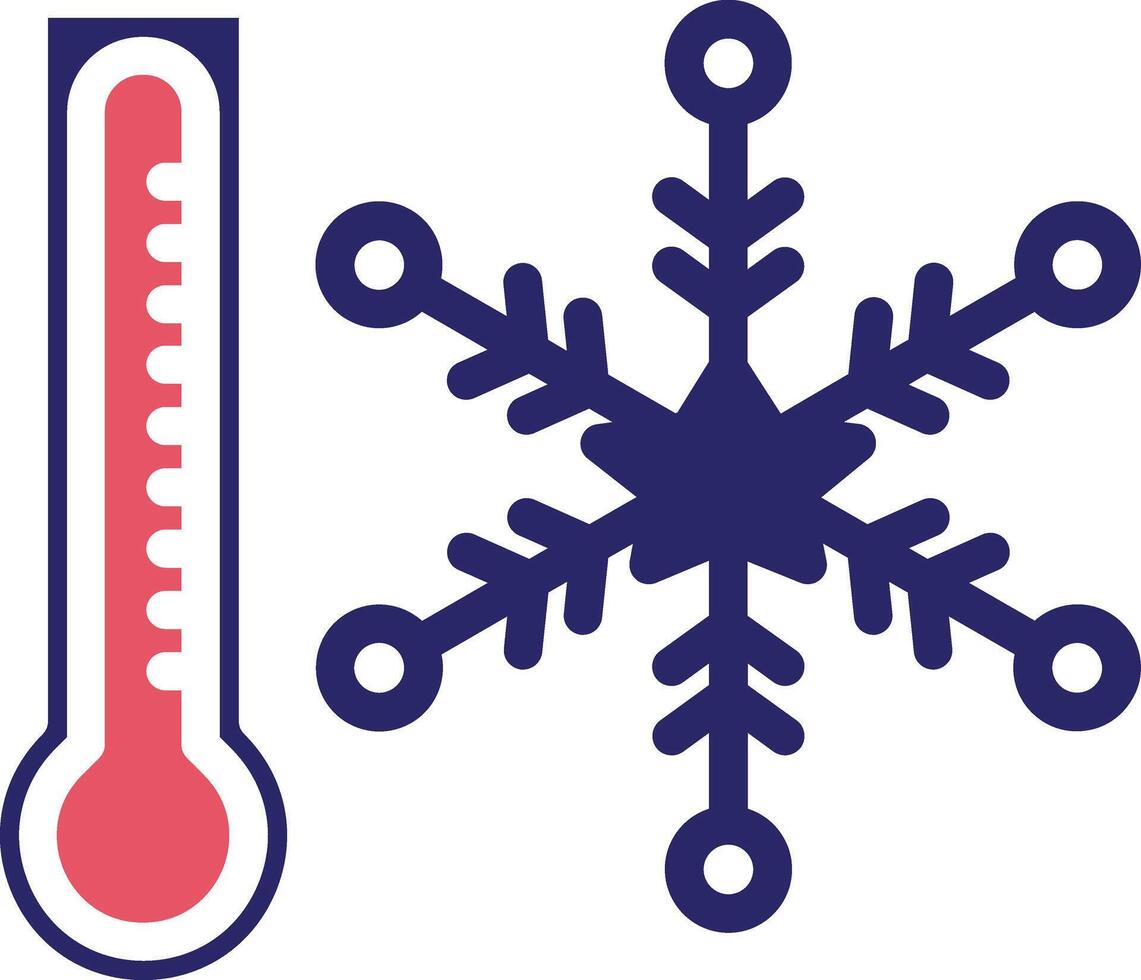 frío temperatura vector icono