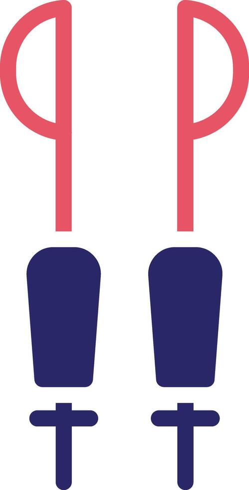 Ski Sticks Vector Icon