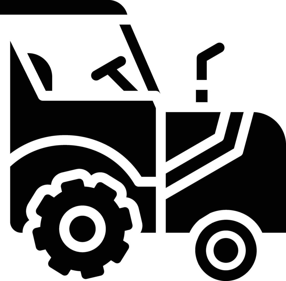 icono de vector de tractor