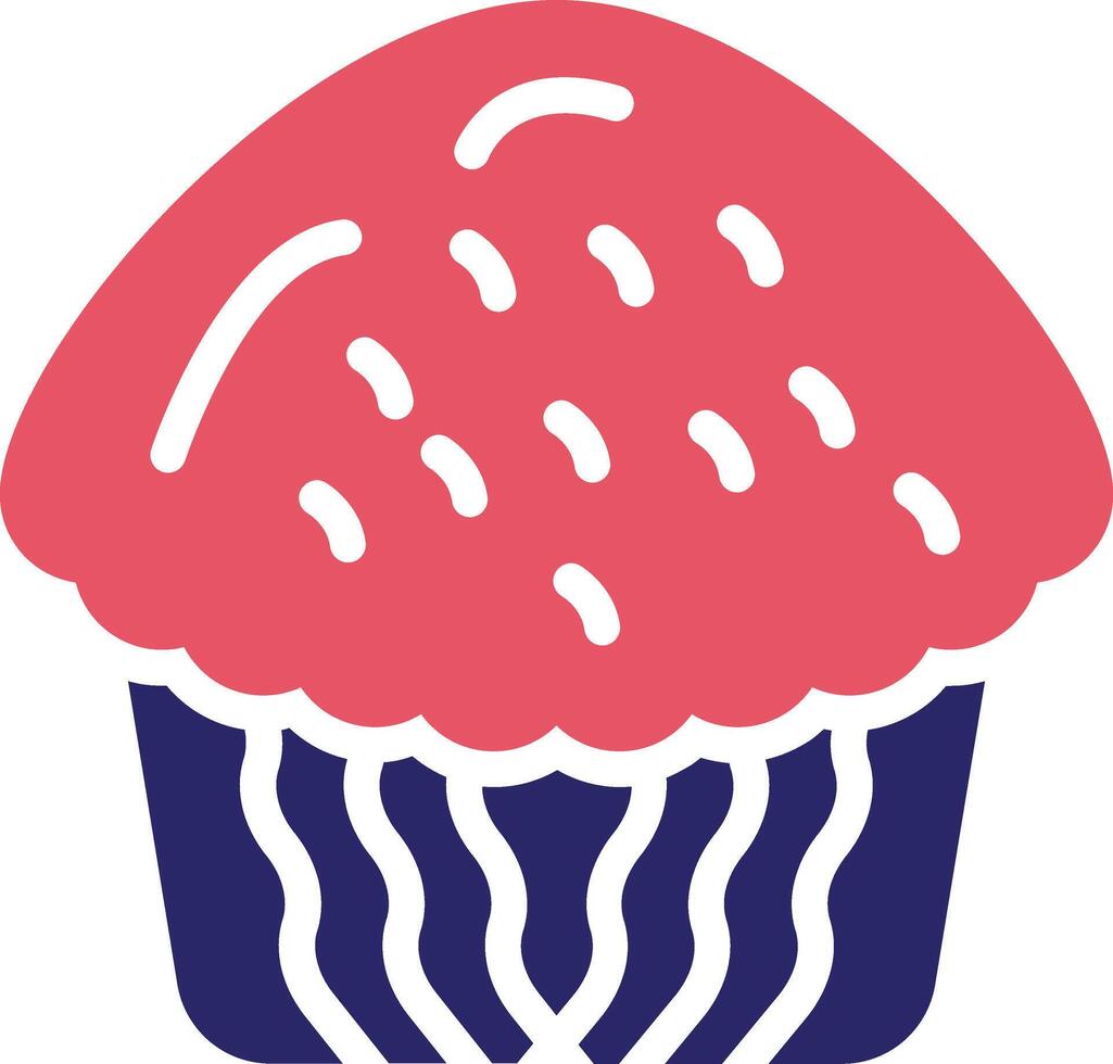 icono de vector de cupcake