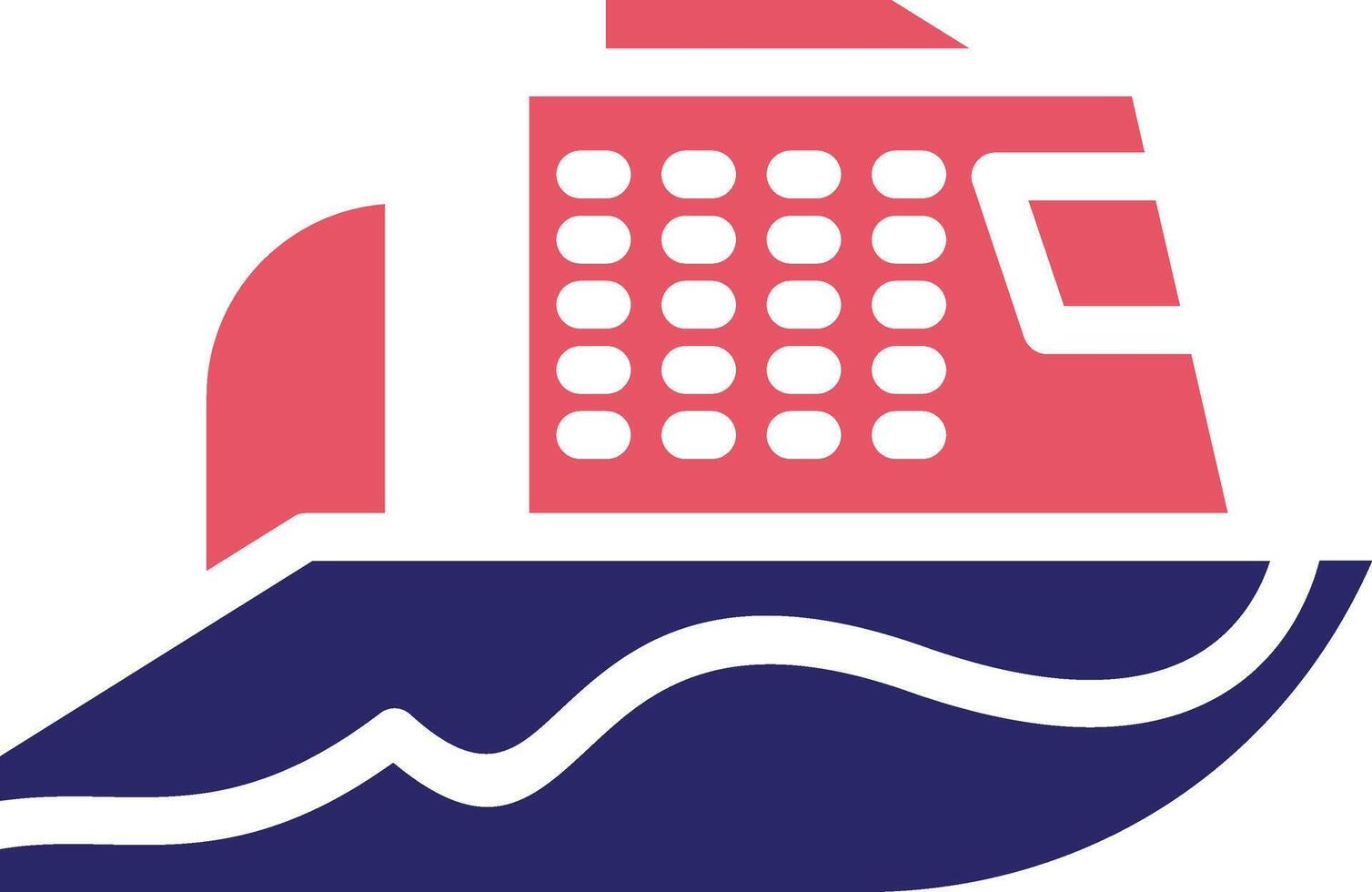 Ferry Boat Vector Icon