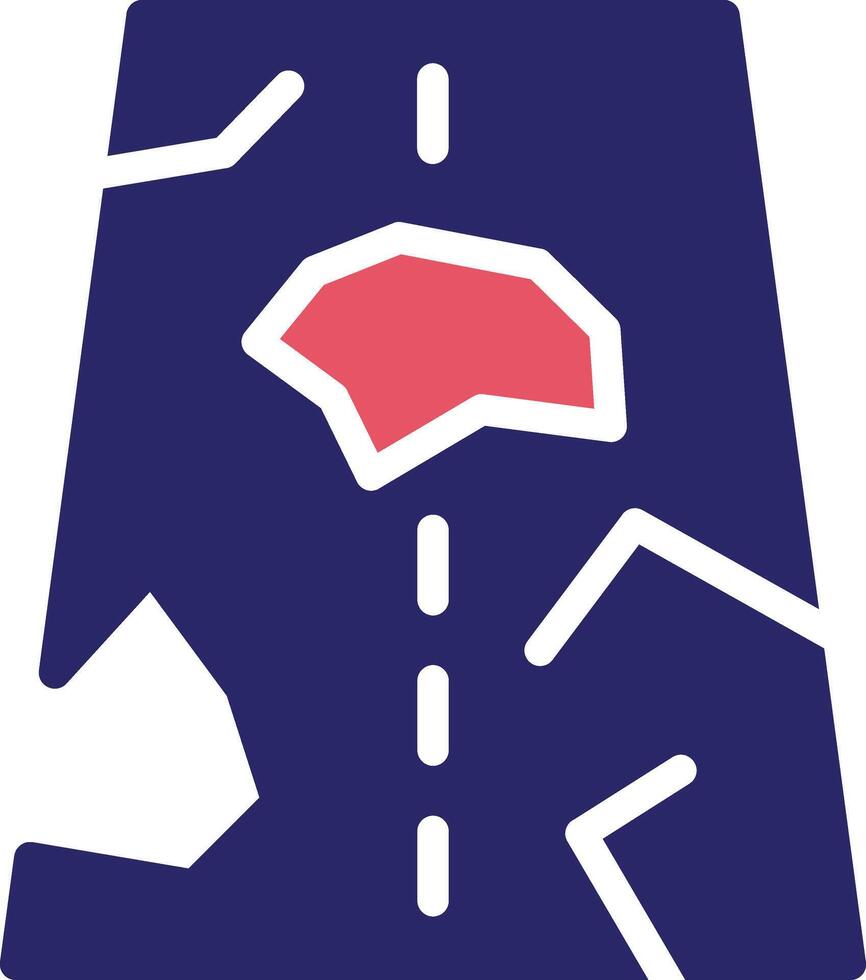 Road Crack Vector Icon