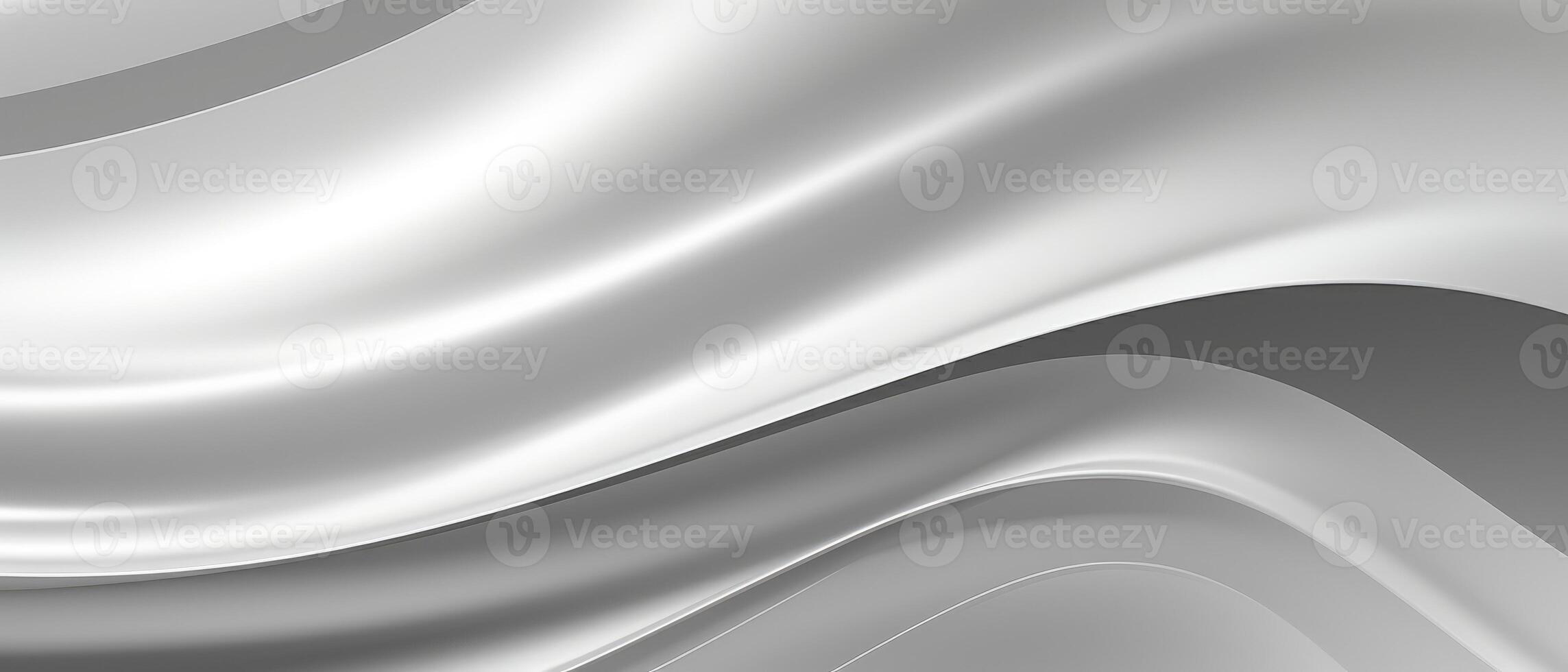 AI generated Elegance meets modernity with this abstract silver metallic metal waves texture, perfect for a striking background banner, Ai Generated. photo