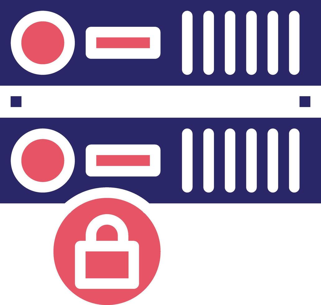 Server Locked Vector Icon