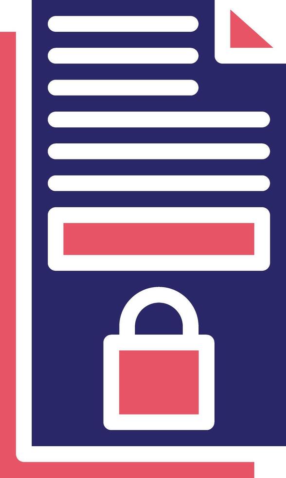 Document Locked Vector Icon