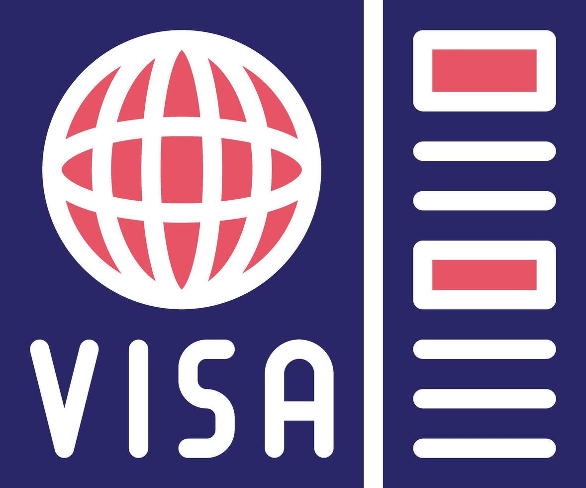 icono de vector de visa