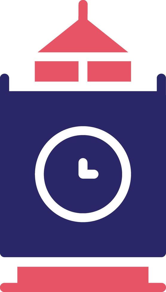 New Year Clock Vector Icon