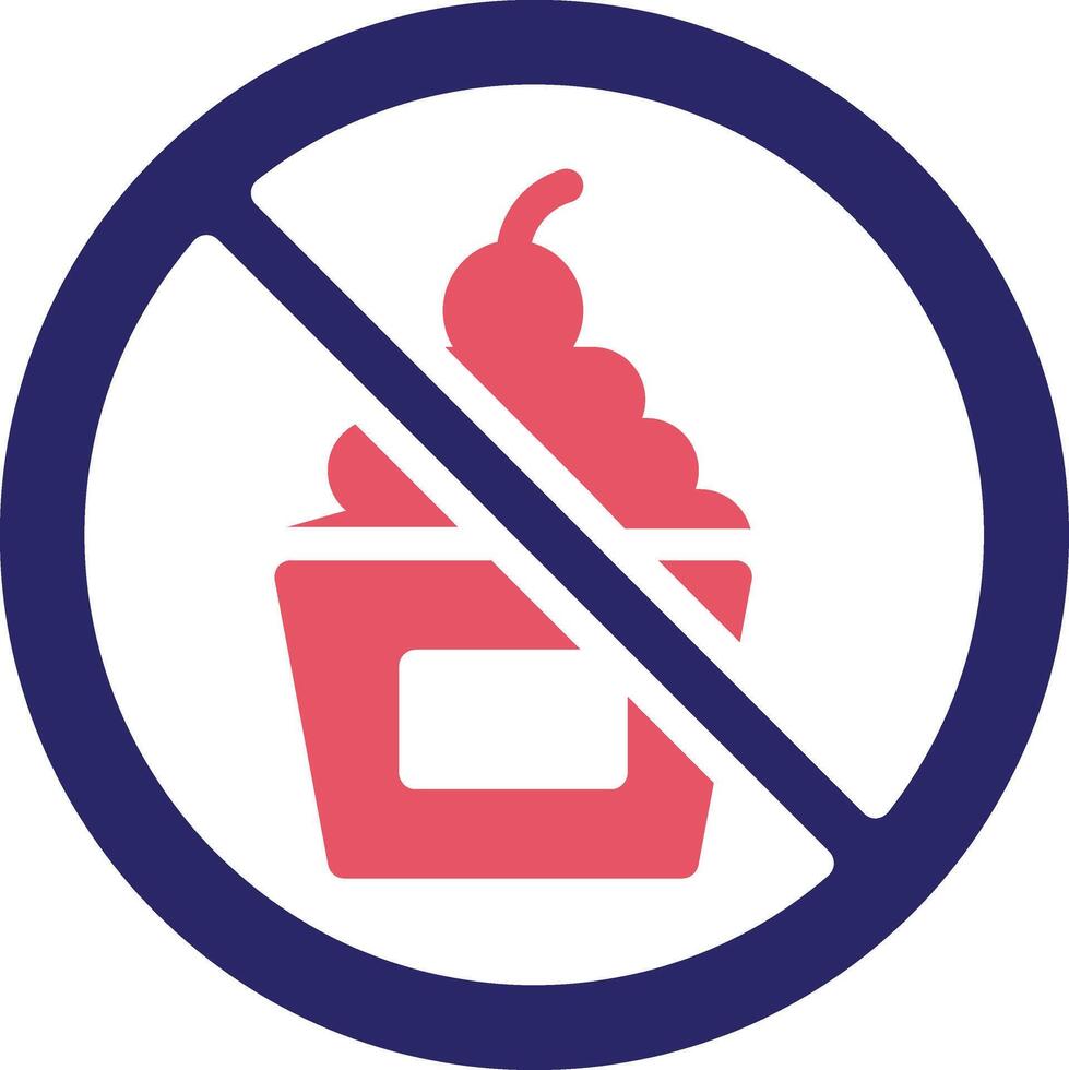 No Sweet Vector Icon