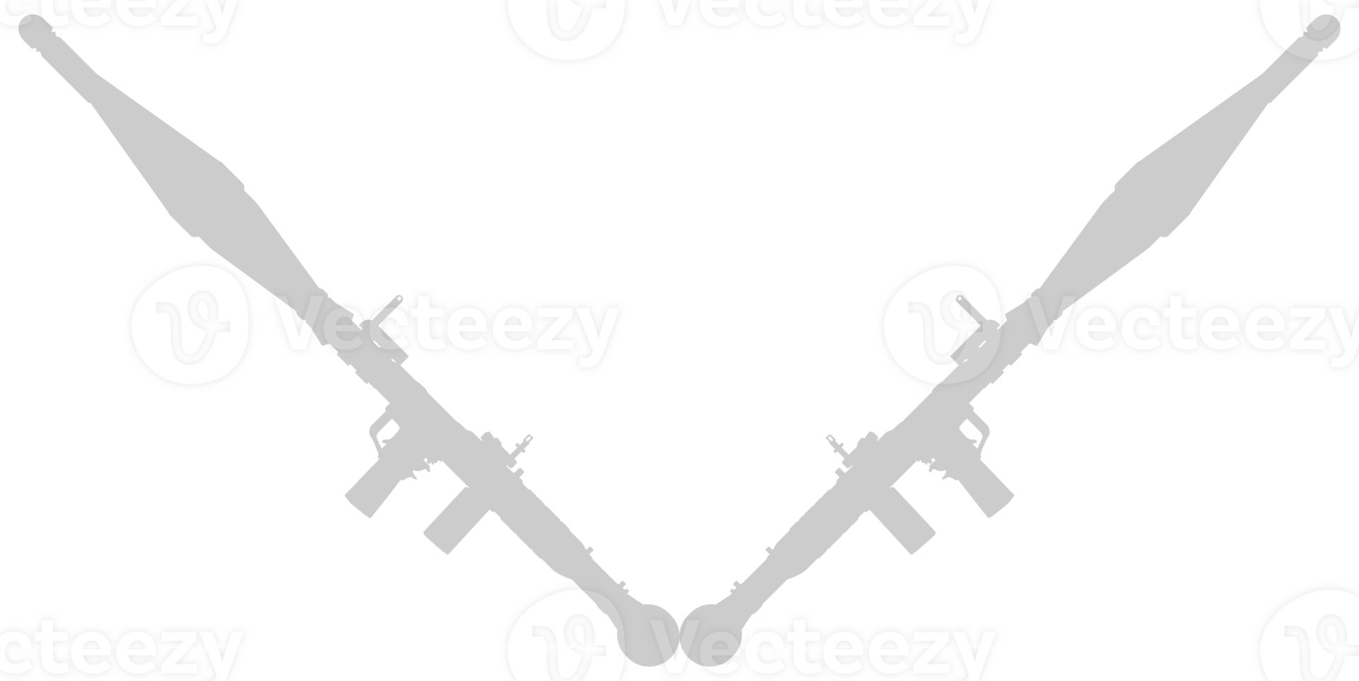 Silhouette of the Bazooka or Rocket Launcher Weapon, also known as Rocket Propelled Grenade or RPG, Flat Style, can use for Art Illustration, Pictogram, Website, Infographic or Graphic Design Element png