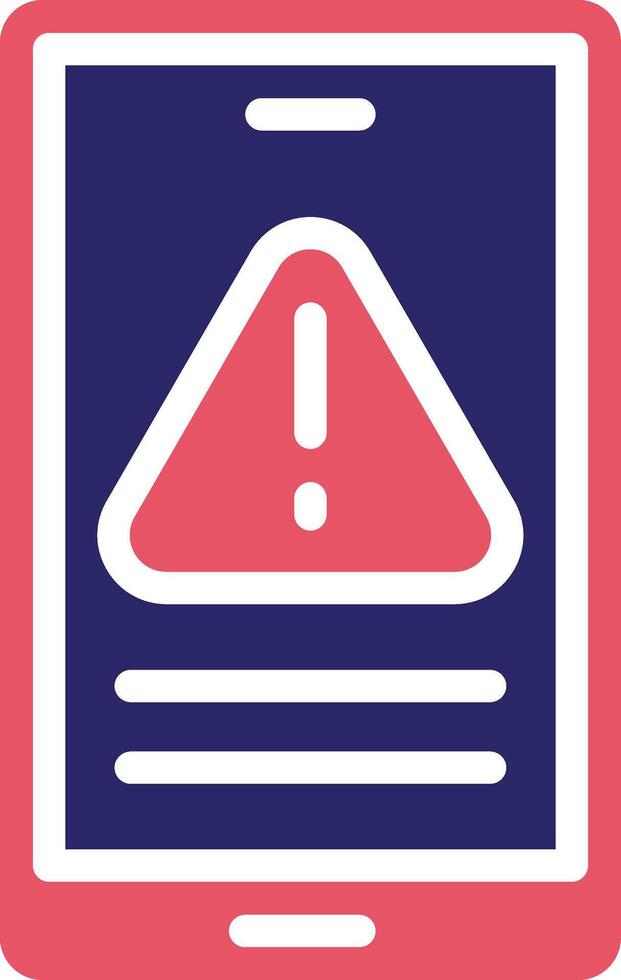 Mobile Warning Vector Icon