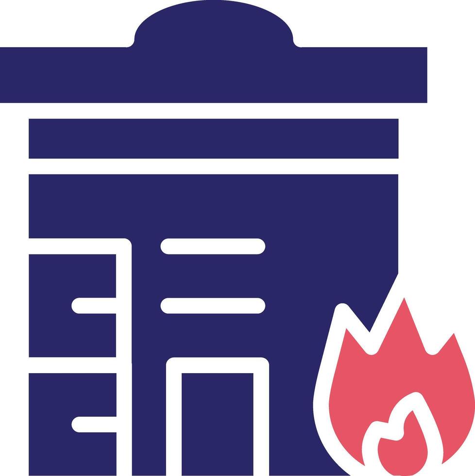 Building Fire Vector Icon