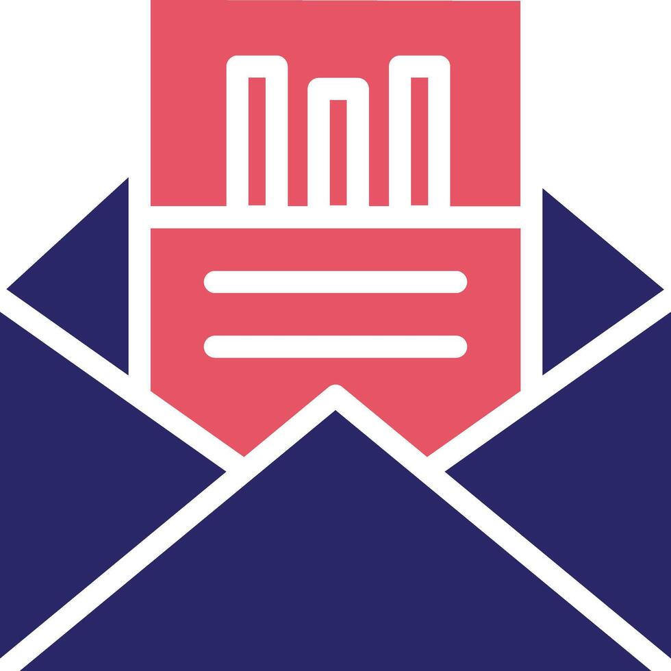 icono de vector de estadísticas de correo electrónico