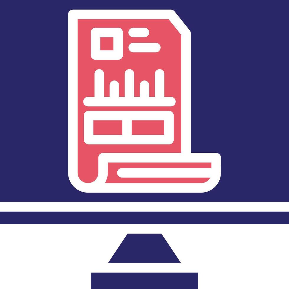 Online Invoice Vector Icon