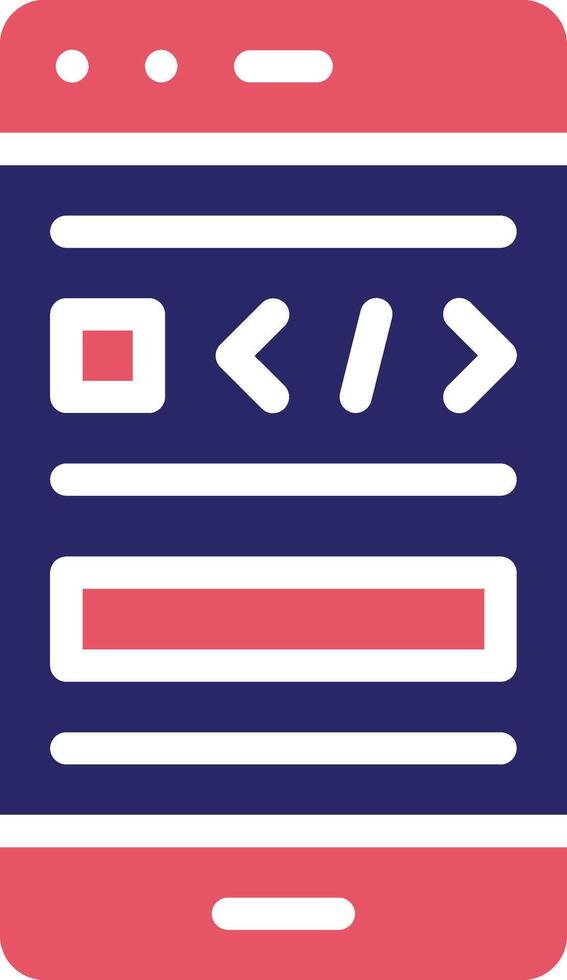 Smartphone Coding Vector Icon