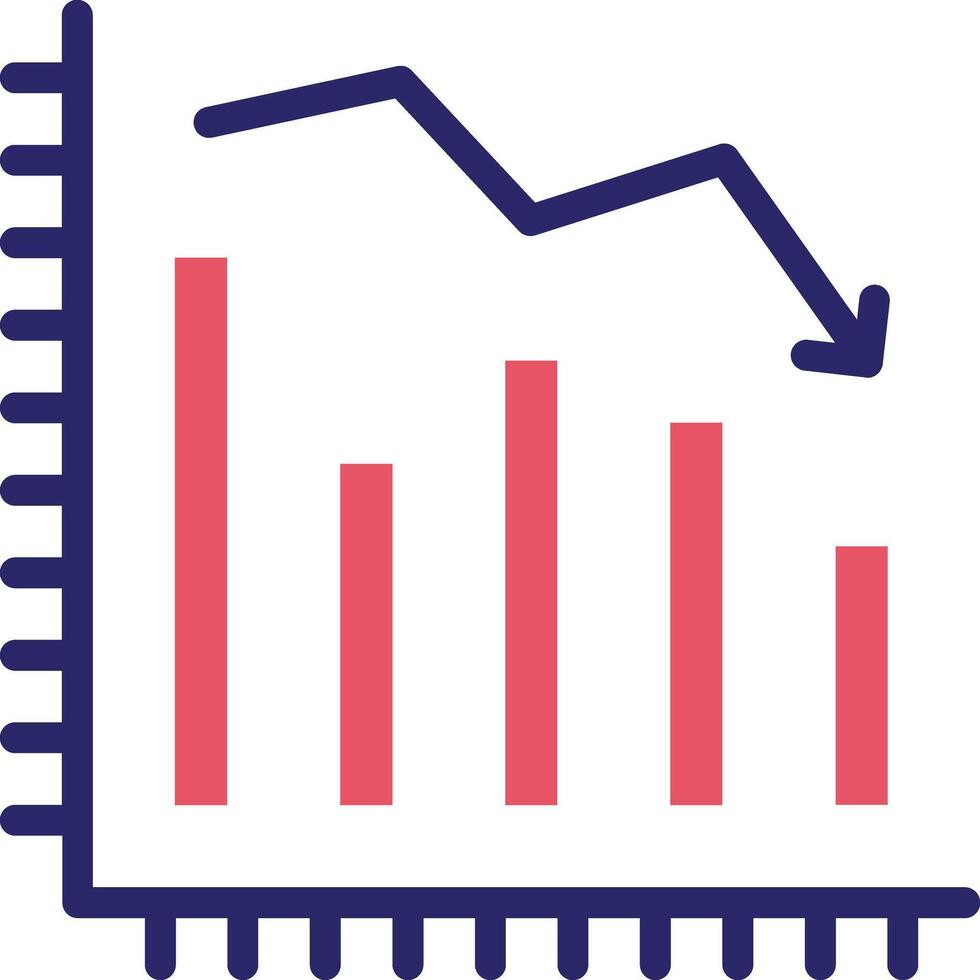 icono de vector de diagrama de declive