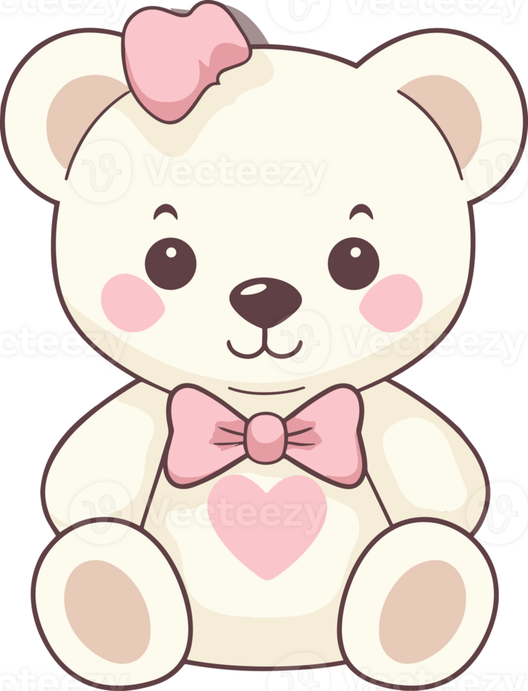 Pink Bow Teddy Bear png
