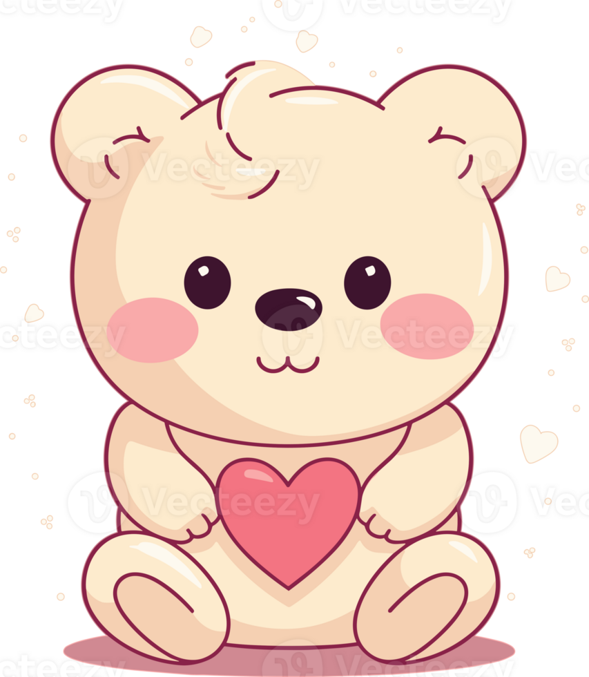 Blushing Cream Love Teddy png