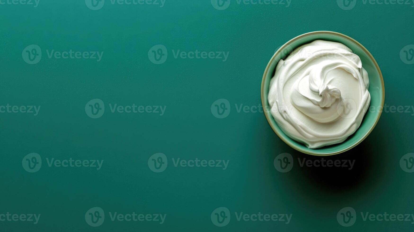 AI generated Bowl with creamy white quark, a versatile dairy delight, Ai Generated. photo