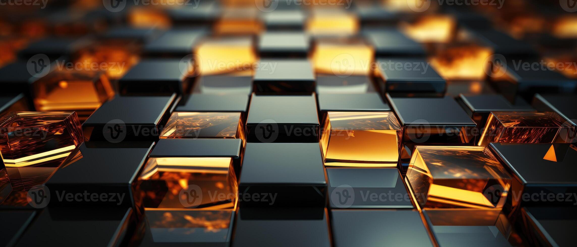 AI generated Captivating abstract backdrop with luxurious, futuristic digital geometric hexagons, ideal for conveying a sense of opulence and technological advancement, Ai Generated. photo