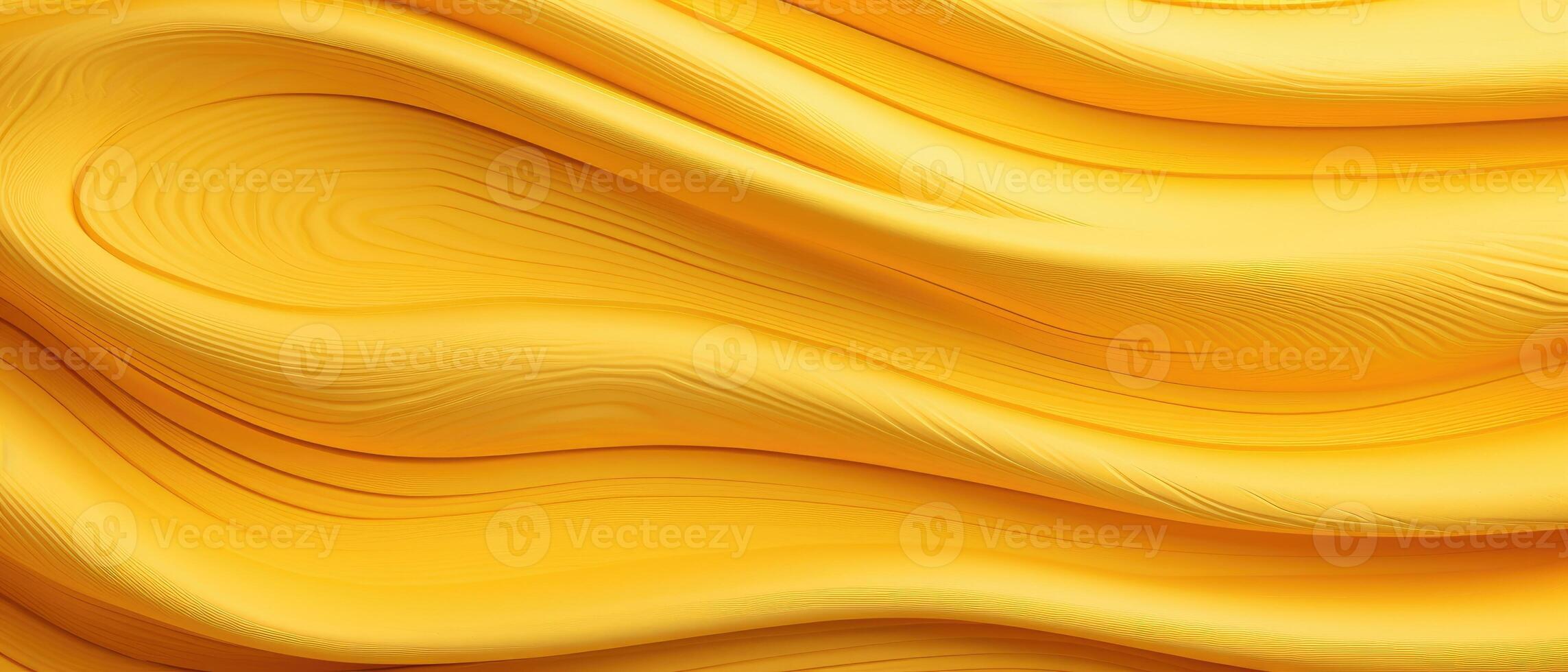 AI generated Detailed and captivating, an abstract closeup of organic yellow wooden waving waves on a wall, Ai Generated. photo