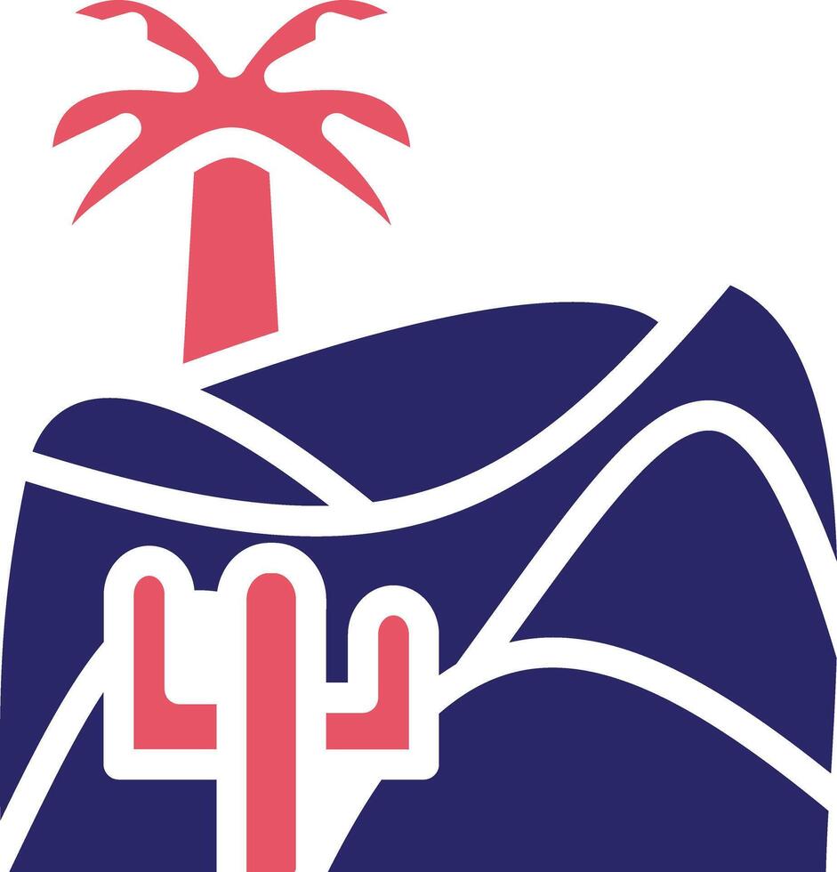 Desert Landscape Vector Icon