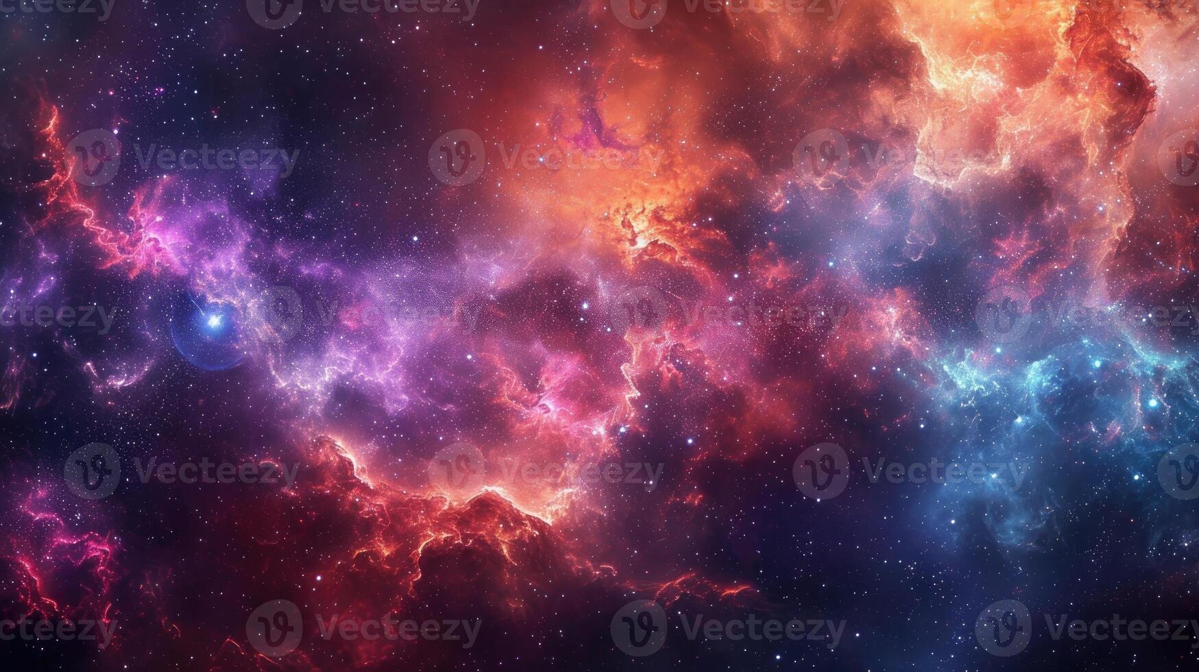 AI generated Cosmic nebula background, displaying vibrant colors in a galaxy setting, Ai Generated photo