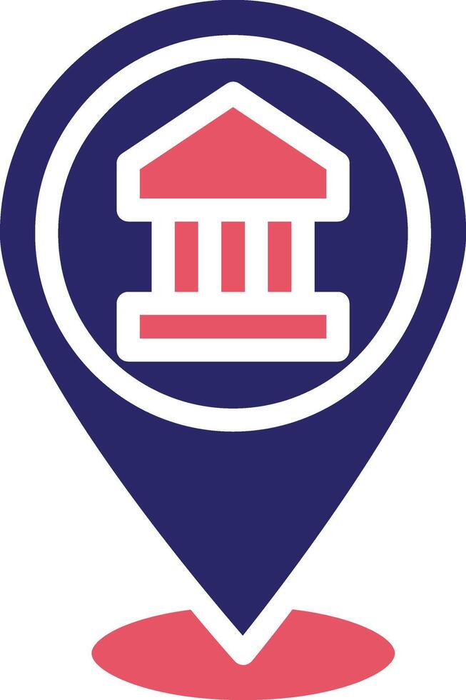 Bank Location Vector Icon