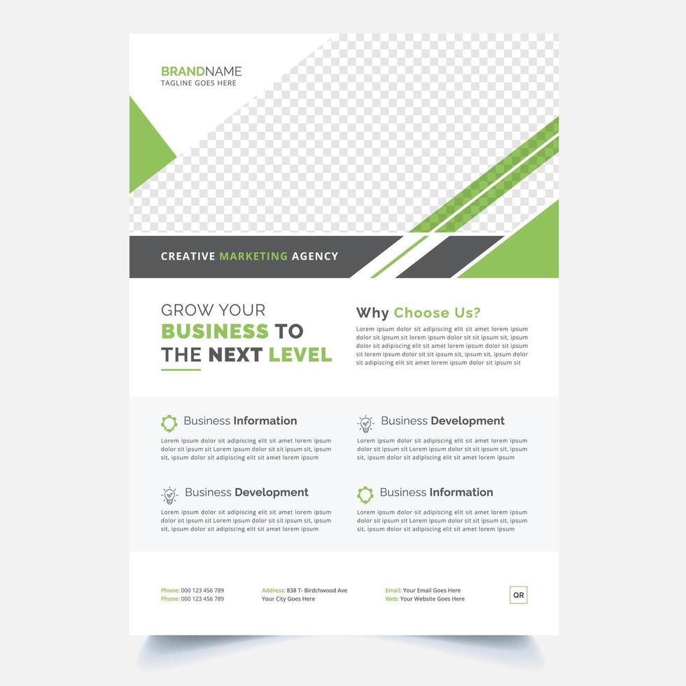 Annual report brochure flyer template, business advertisement, magazine ads, catalog vector layout in A4 size