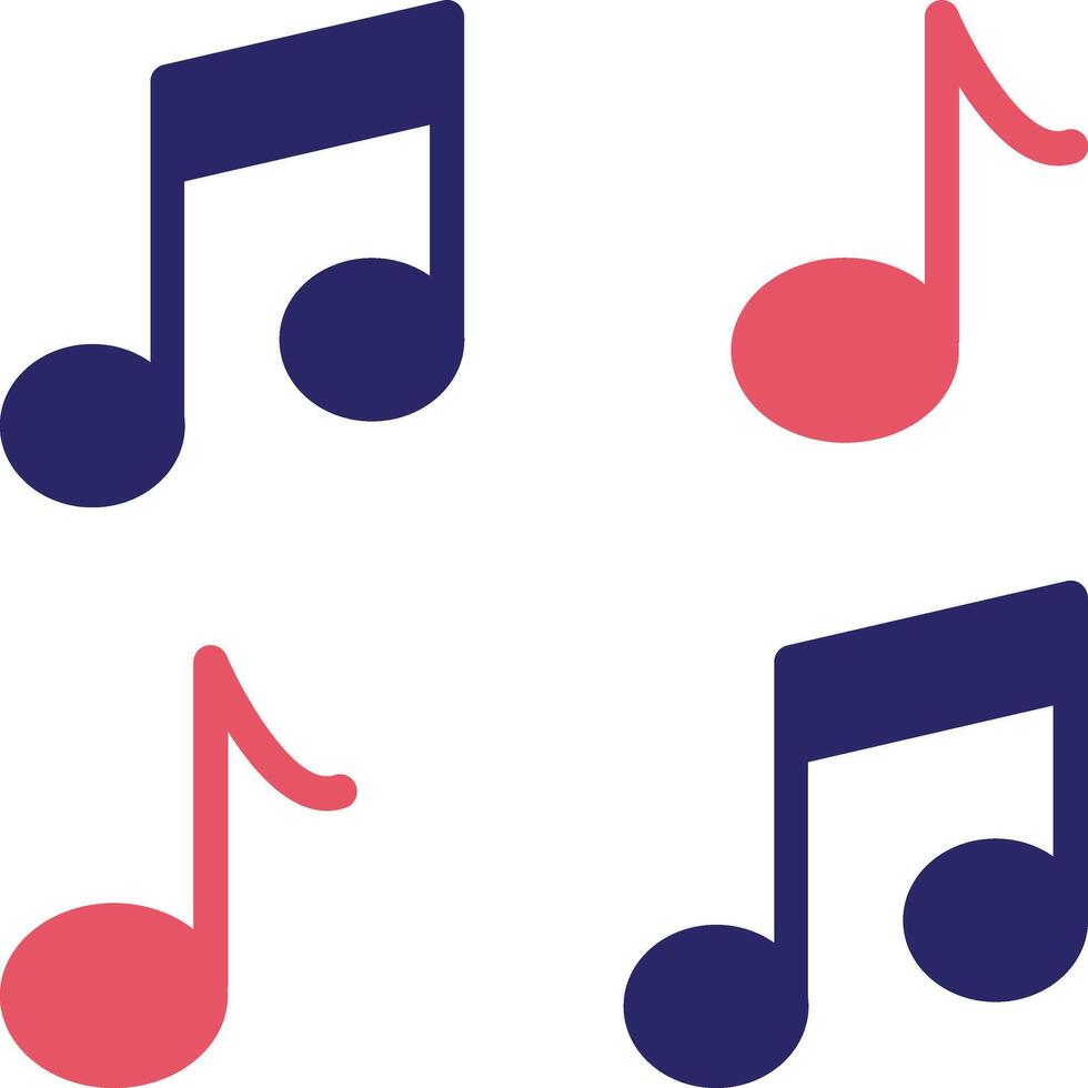 icono de vector de notas musicales